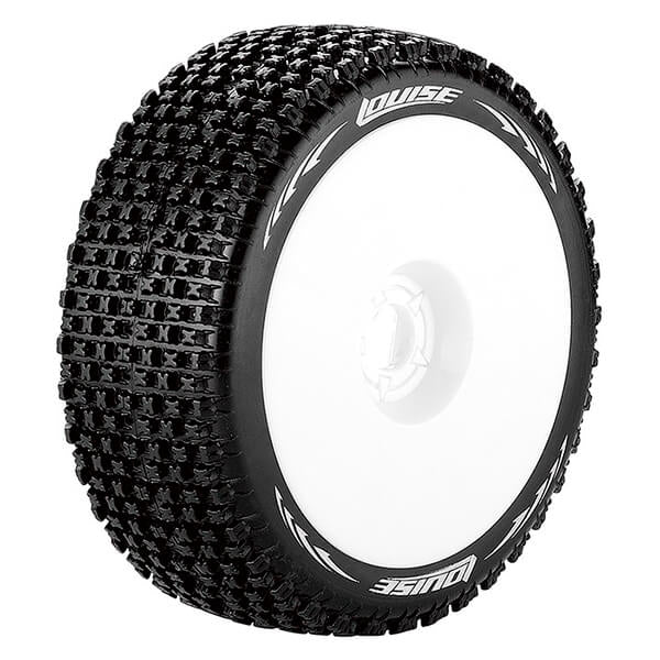 Louise RC B-Pirate 1:8 Fr/Rr Soft Hex 17mm White L-T3126SW