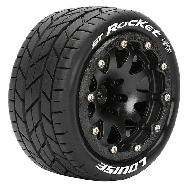 Louise RC St-Rocket 1:10 Soft Bead-Lock/0 Offset Hex 12mm Black L-T3311SB