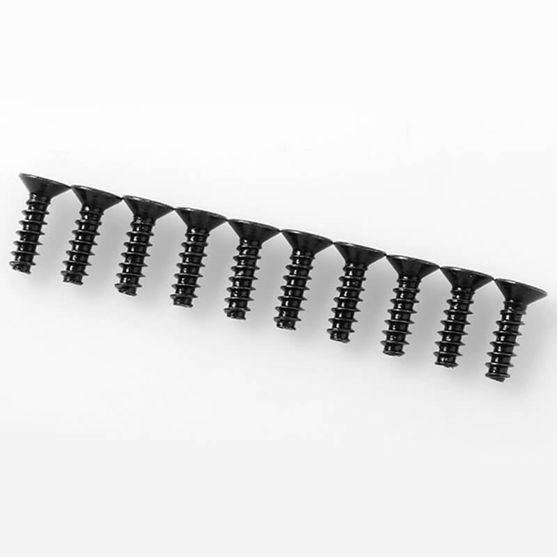 RC4WD Flat Head Self Tapping Screws M3 X 10mm (Black) Z-S1568