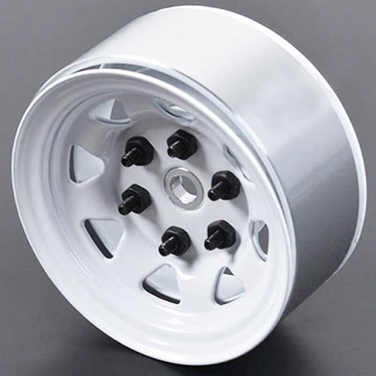 RC4WD Stamped Steel 1.55" Stock White Beadlock Wheels Z-W0035