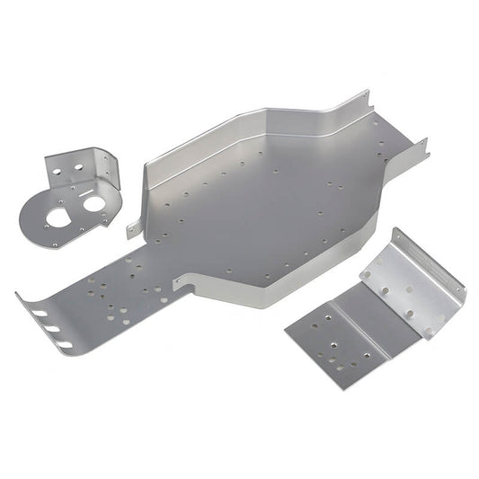 Team Associated RC10cc Chassis /Nose Plate/Motor Mount Silver AS6311