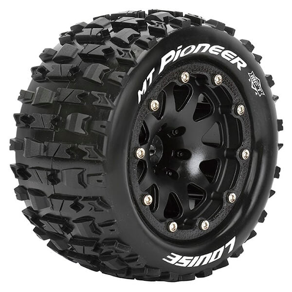 Louise RC MT-Pioneer 1:10 Soft Bead-Lock/1/2 Offset Hex 12M Black L-T3308SBH