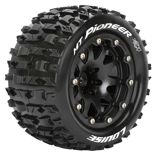 Louise RC MT-Pioneer 1:10 Soft Bead-Lock/1/2 Offset Hex 12M Black L-T3308SBH
