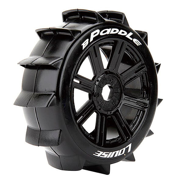 Louise RC B-Paddle 1:8 Fr/Rr Soft Hex 17mm Spoke Black L-T3249SB