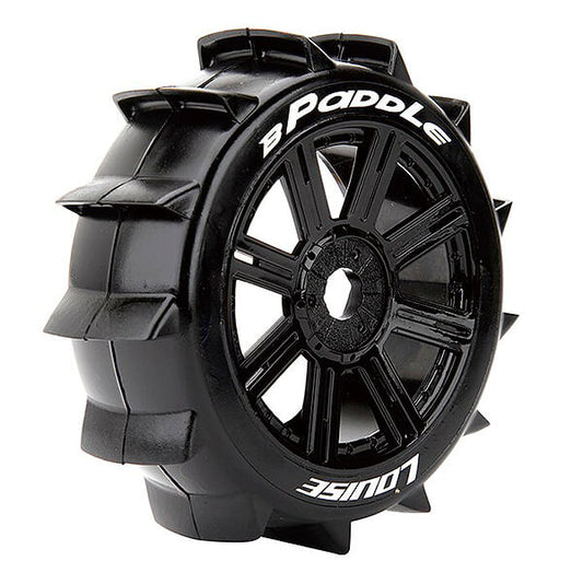 Louise RC B-Paddle 1:8 Fr/Rr Soft Hex 17mm Spoke Black L-T3249SB