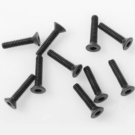 RC4WD Steel Flat Head Socket Cap Screws M2 X 10mm (Black) Z-S1763