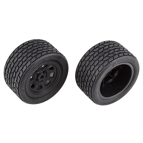 Team Associated SR10 Rear Wheels with Street Stock Tyres AS71195