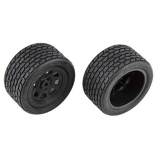 Team Associated SR10 Rear Wheels with Street Stock Tyres AS71195