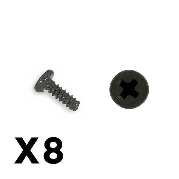 FTX Outback Mini 3.0 Round Self Tapping Screw 2X6 (8Pc) FTX8922