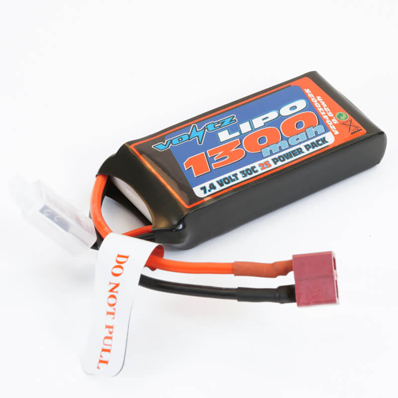 Voltz 1300mAh 2S 7.4V 30C LiPo Battery (Deans Connector)