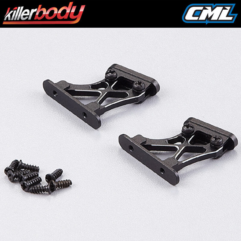 Killerbody Rear Wing Mount 1:10 Low (Cnc Aluminum) KB48111LBK