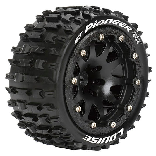 Louise RC St-Pioneer 1:10 Soft Bead-Lock/1/2 Offset Hex 12M Black L-T3312SBH