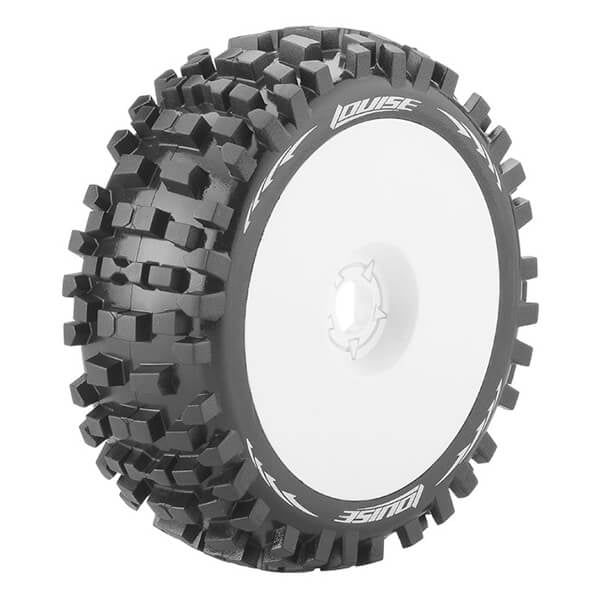 Louise RC B-Ulldoze 1:8 Fr/Rr Soft Hex 17mm White L-T324SW