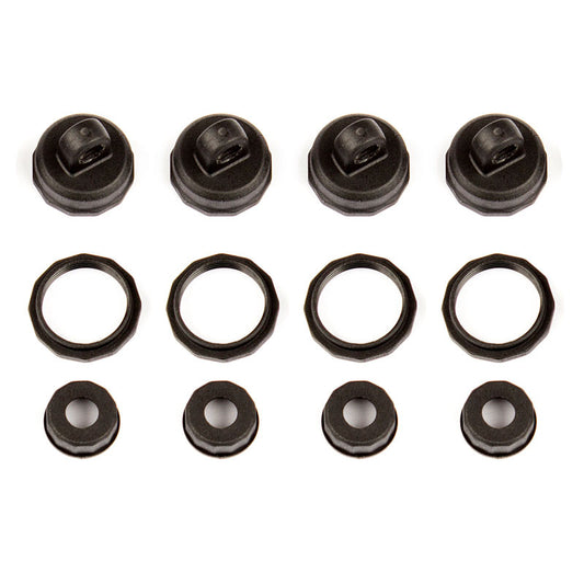 Associated Reflex 14B/14T Shock Caps & Collars AS21536