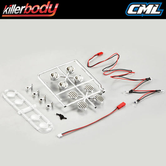 Killerbody Chrome Spot Lights w/Led Unit Set (4) KB48509