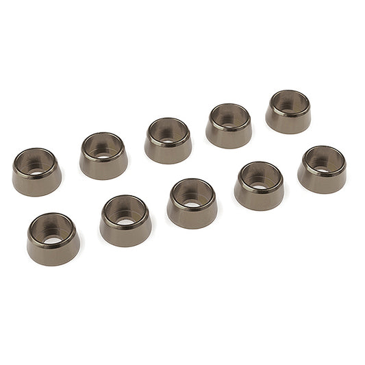 Corally Aluminium Washer for M4 Socket Head Screws Od=10mm Gun Metal 10Pcs C-31283