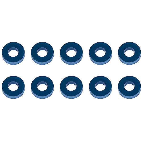 Associated Washers 7.8 X 3.5 X 2.0mm Blue Aluminium (10) AS31389