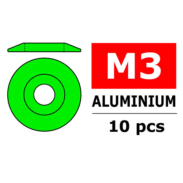 Corally Aluminium Washer for M3 Button Head Screws O C-3212-30-1