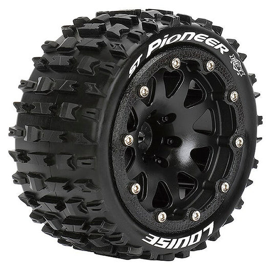 Louise RC St-Pioneer 1:10 Soft Bead-Lock/0 Offset Hex 12mm Black L-T3312SB