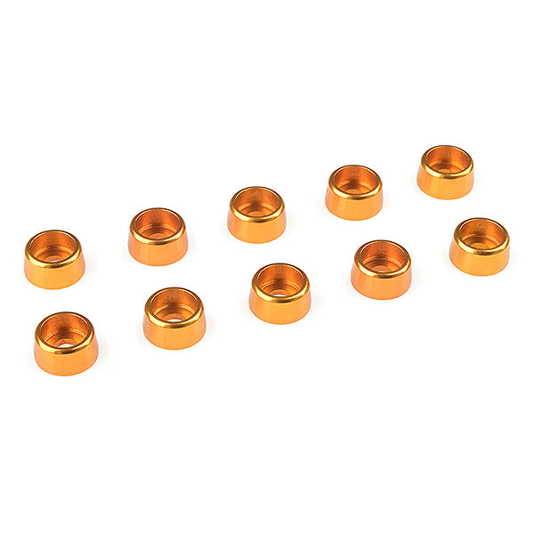 Corally Aluminium Washer for M3 Socket Head Screws Od=8mm Gold 10Pcs C-31270