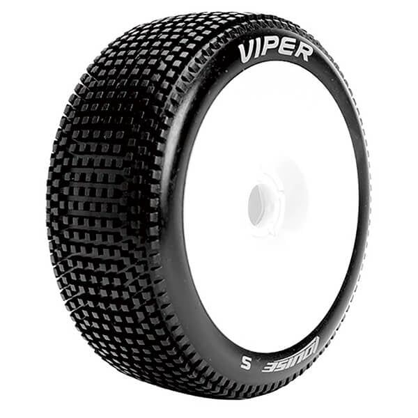 Louise RC B-Viper 1:8 Fr/Rr Soft Hex 17mm White L-T3194SW
