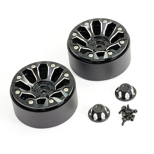 FTX Texan 1:10 Aluminium Beadlock 8-Spoke Wheels (Pr) FTX9921BK