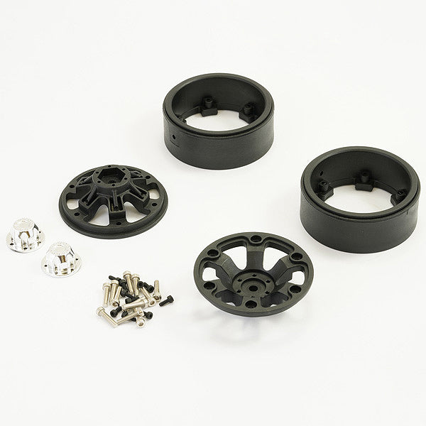 FTX Texan 1:10 6-Spoke Black Beadlock Wheel (Pr) FTX9874BK