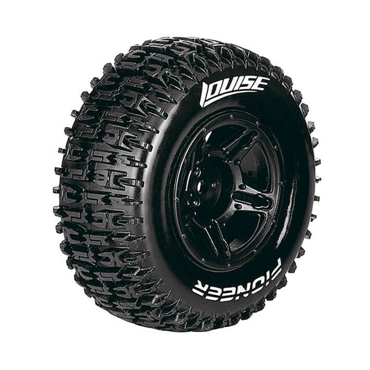 Louise RC Sc-Pioneer 1:10 Fr/Rr Soft Arrma Senton 6S Black 17mm Hex L-T3148SBM