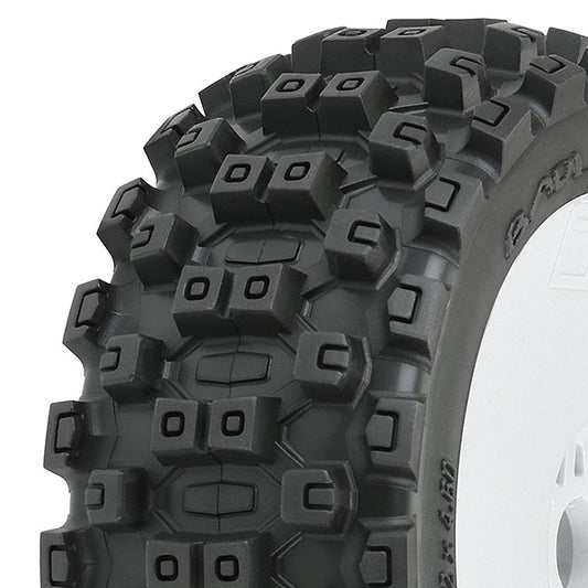 Proline 'Badlands Mx' M2 Pre- Mount Velocity White Wheels Pr PL9067-31