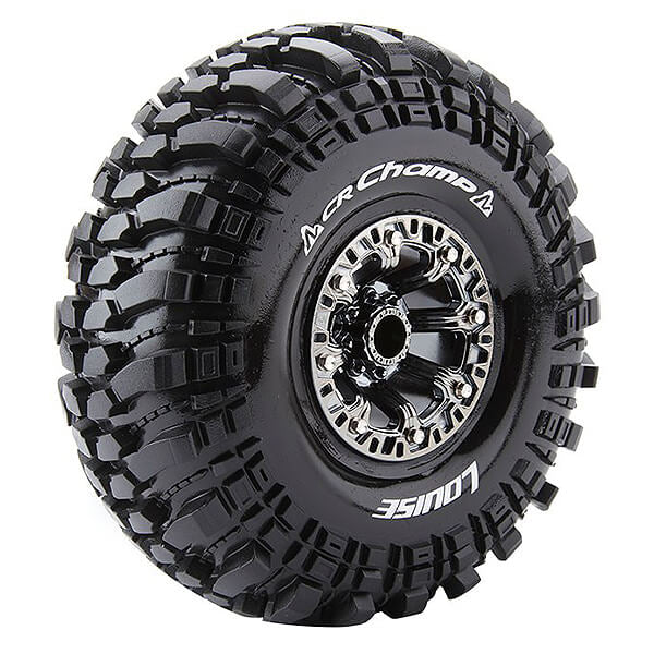 Louise RC Cr-Champ 1:10 Super Soft Black Chrome Hex 12mm L-T3236VBC