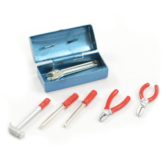 Fastrax Scale Painted Tool Box & 6 Tools FAST2348