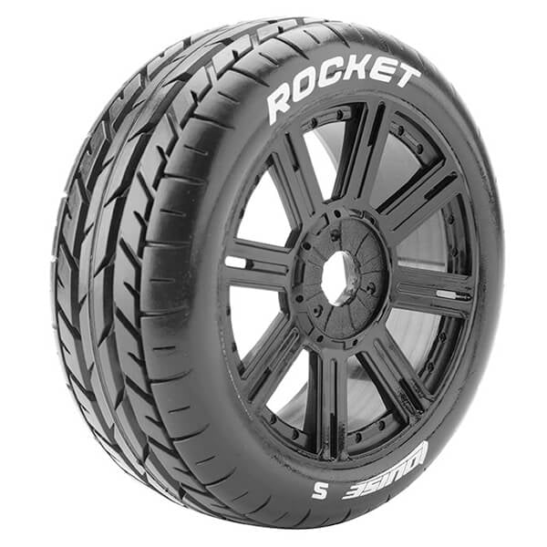 Louise RC B-Rocket 1:8 Fr/Rr Soft Hex 17mm Spoke Black L-T3190SB