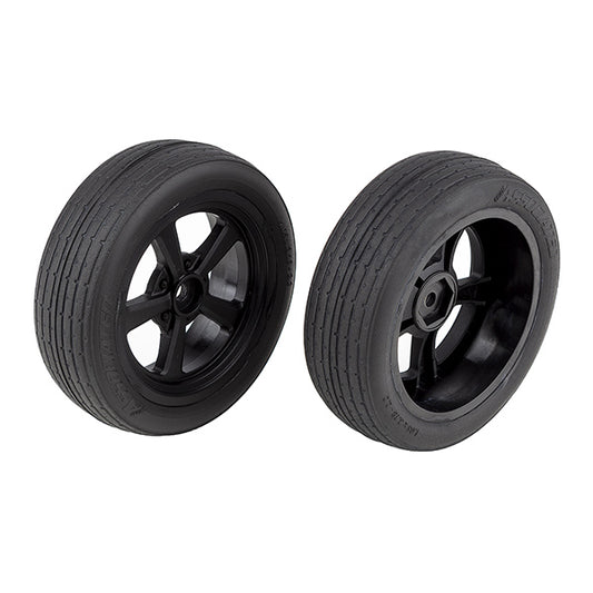 Team Associated DR10 Front Wheels with Drag Tyres AS71073