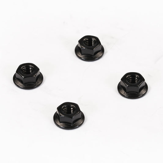 Fastrax M4 Black Serrated Aluminium Locknuts 4Pcs FTM4BKS