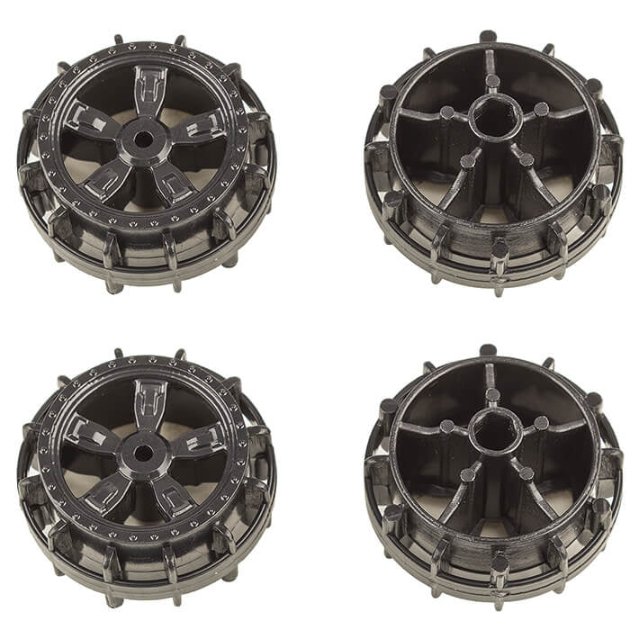 Team Associated Nano Sport Wheels Black (4) AS21612