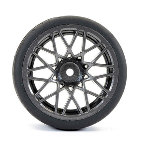 Fastrax 1:10 Street/Tread Tyre Star Spoke Gun Metal Wheel Complete Set Of 4 FAST0089GM