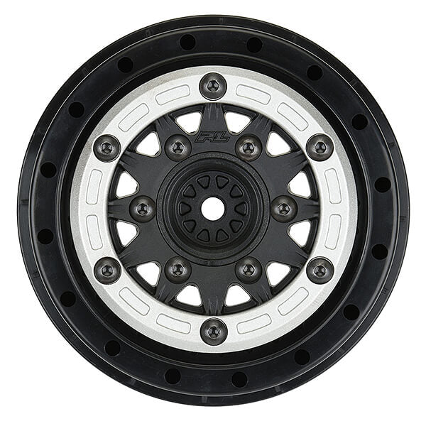 Proline Raid 2.2/3.0" Silver/Black Bead-Loc 6X30 Hex Sc Wheels PRO281103