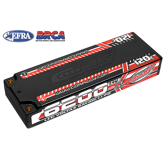Corally Voltax 120C LiPo Battery 6200mAh 7.4V Lcg Stick 2S 4 C-49510