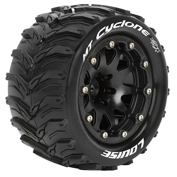 Louise RC MT-Cyclone 1:10 Soft Bead-Lock/1/2 Offset Hex 12M Black L-T3310SBH