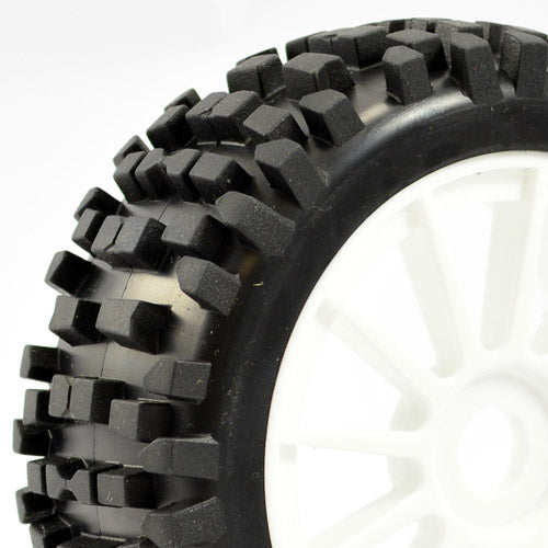 Fastrax 1:8 Premounted Buggy Tyres 'Rock-Block/12 Spoke' FAST0026