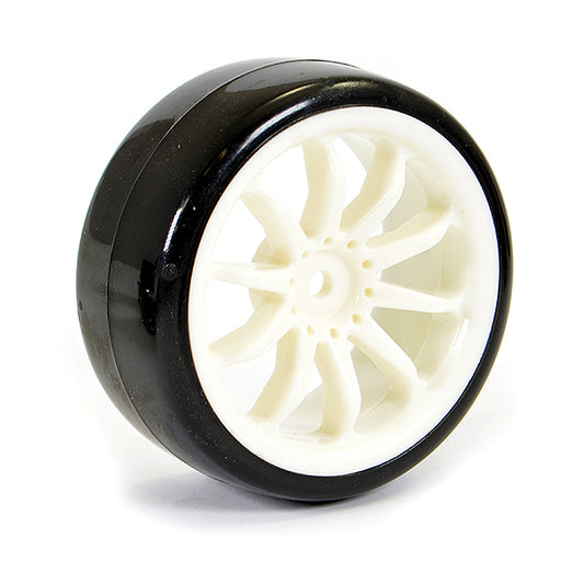 Fastrax 1:10 Street/Drift 10Sp Scale Wheel & V2 Tyre White FAST0092W