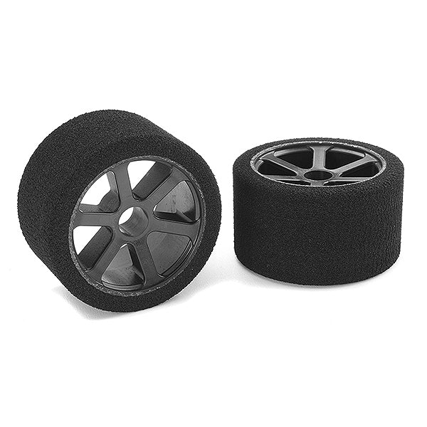 Corally Attack Foam Tyres 1:12 Circuit 32 Shore Magenta Front Carbon Rims 2Pcs C-14720-32