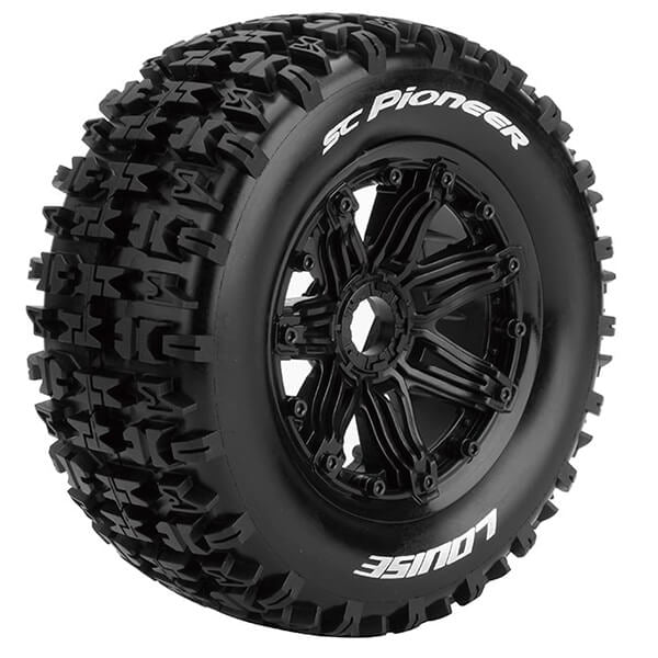 Louise RC Sc-Pioneer 1/5 Fr/Rr Sport Hex 24mm Black L-T3292B