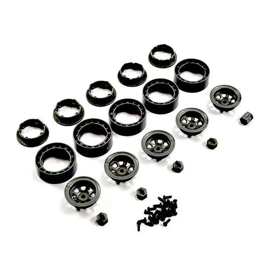 FTX Mini Outback 2.0 Bead Lock Wheel Set (5) - Black FTX9307BK