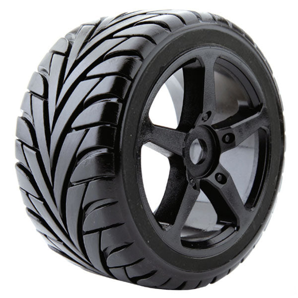 Fastrax 1:8 Truggy Eagle MTd On 5-Spoke Black 0 Offset(Pr) FAST1092B-0