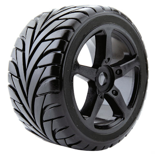 Fastrax 1:8 Truggy Eagle MTd On 5-Spoke Black 0 Offset(Pr) FAST1092B-0