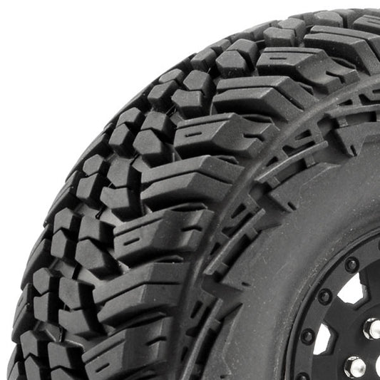 Fastrax 1:10 Crawler Slinger 1.9 Mounted Scale Wheel Black FAST1250B