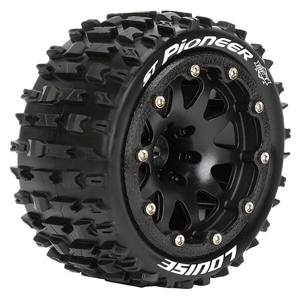 Louise RC St-Pioneer 1:10 Soft Bead-Lock/1/2 Offset Hex 12M Black L-T3312SBH