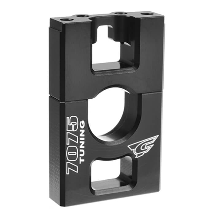 Corally Center Diff Bulkhead Swiss Made 7075 T6 Black (2Pc Set) C-00180-832