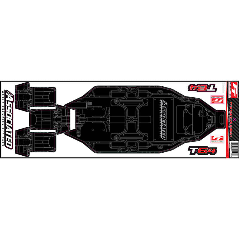 Team Associated T6.4 Ft Chassis Protective Sheet Printed AS71184